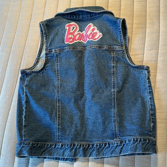 Barbie Other - Barbie Denim Vest with Pink Logo
